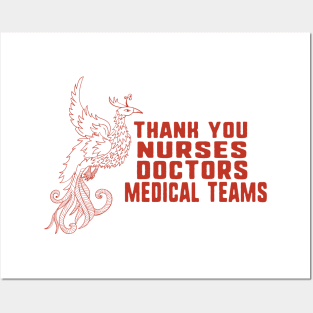 Thank you nurses doctors and medical team Posters and Art